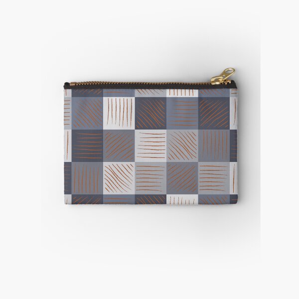 Item preview, Rust strokes on Blue Grey Checks designed and sold by BlertaDK.