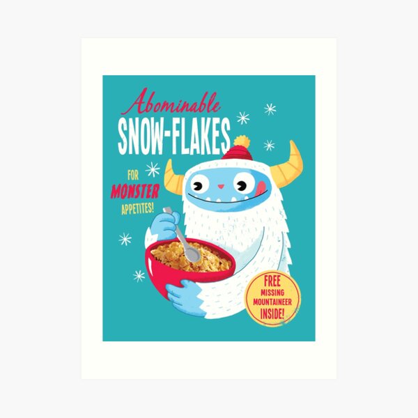 Abominable Snowflakes Art Print