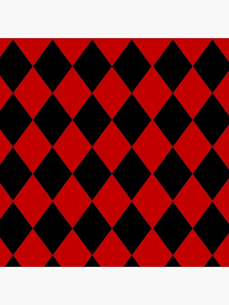 harlequin diamond (Red Black)" Art Print for Sale by TheDandyTiger | Redbubble