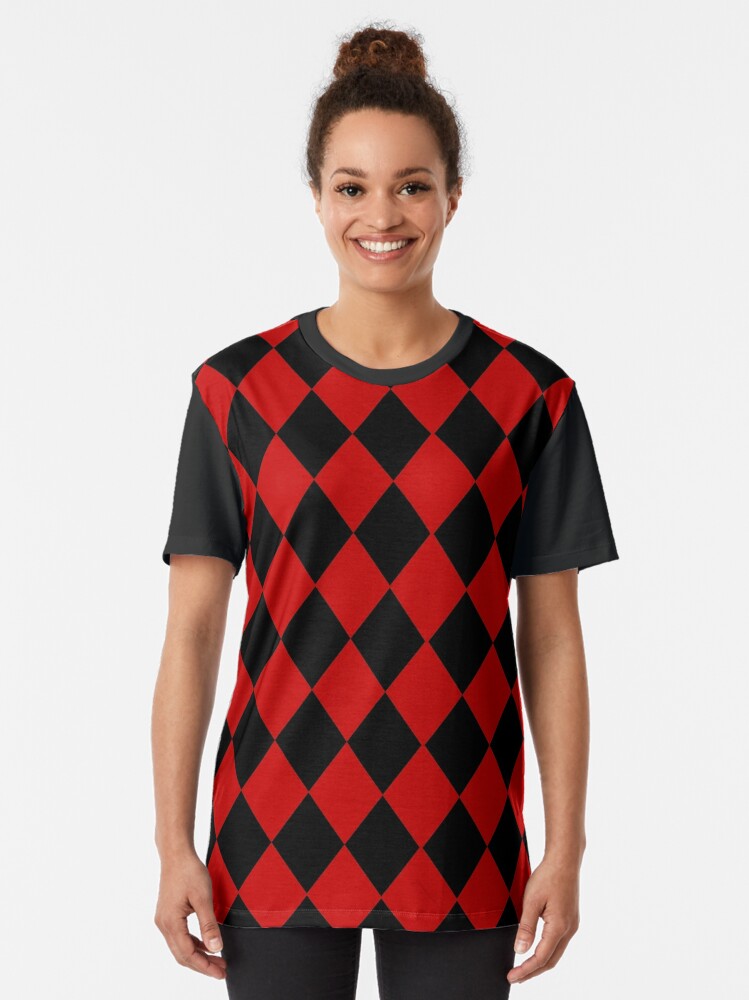 High Quality 100% Polyester Sublimated Red Diamond Pattern Jersey