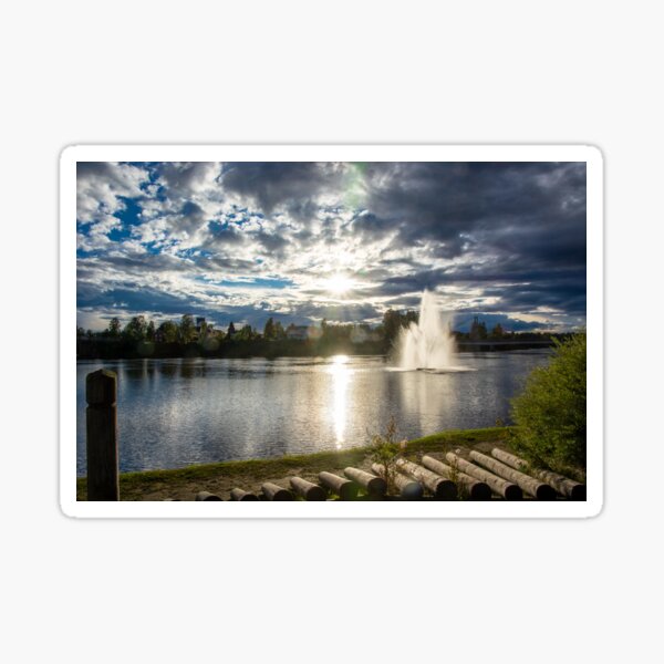 Elverum am Fluss Glomma in Norgwegen / Skandinavien Sticker