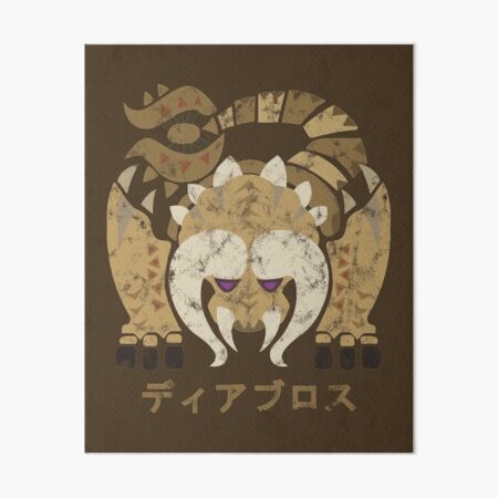 Monster Hunter Rise Diablos Kanji Icon | Art Board Print