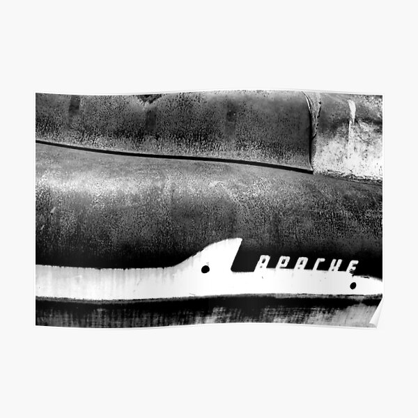Chevrolet Apache Black & White Poster