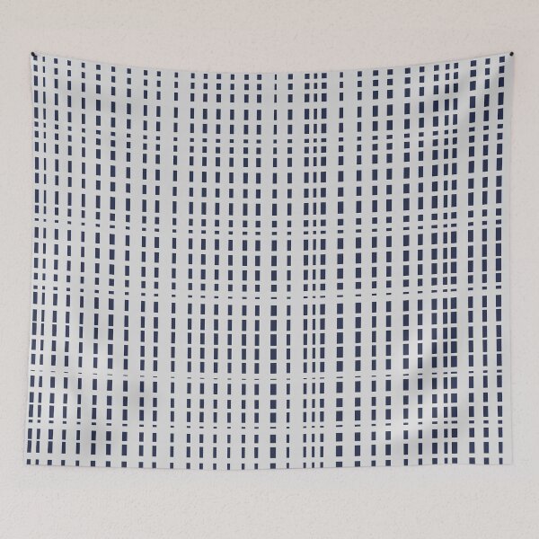 Item preview, Dark Blue Dotted Lines on light grey designed and sold by BlertaDK.