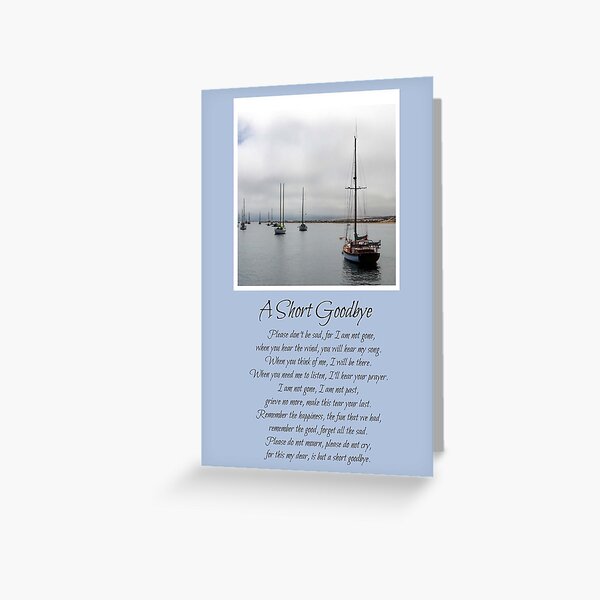 Item preview, Spiritual Sympathy Card with Sailboats in a Harbor designed and sold by Stephanie Laird.