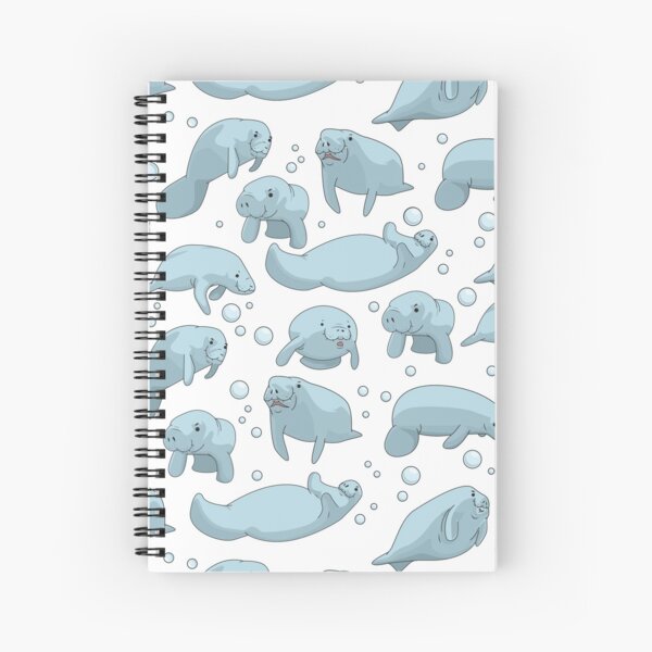 Manatee Sea Cow Pattern Spiral Notebook
