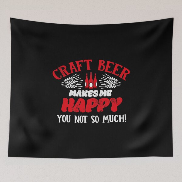 Item preview, Craft Beer Makes Me Happy Hoppy Brew IPA Gift Idea designed and sold by haselshirt.