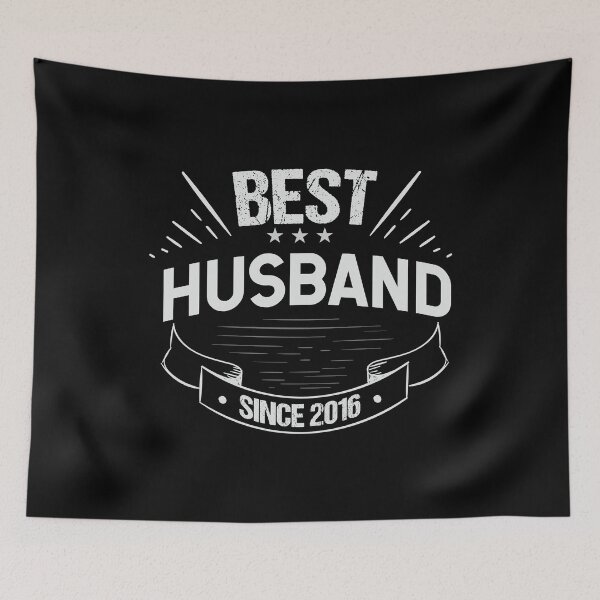 Item preview, Second Wedding Anniversary Best Husband Since 2016 designed and sold by haselshirt.