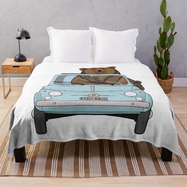 Item preview, Bear in a pale blue vintage Fiat 500 designed and sold by Simut-P.
