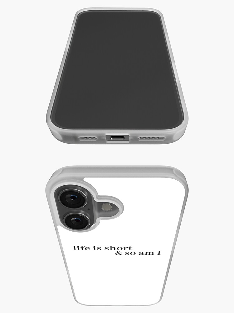 Imagen 3 de 5, Funda de iPhone con la obra la vida es corta y yo también, diseñada y vendida por LeighAnne64.