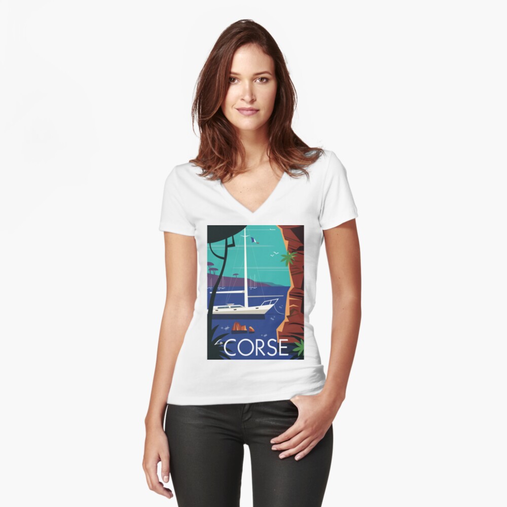 Item preview, Fitted V-Neck T-Shirt designed and sold by GAGodel.