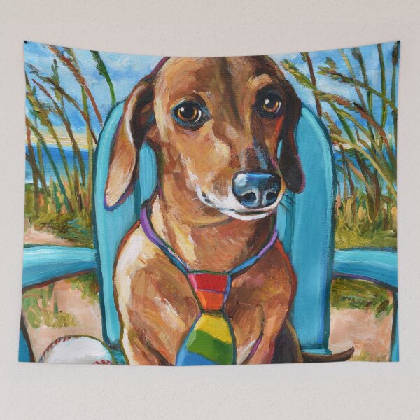 Item preview, Puck the Famous Dachshund designed and sold by RobertPhelpsArt.