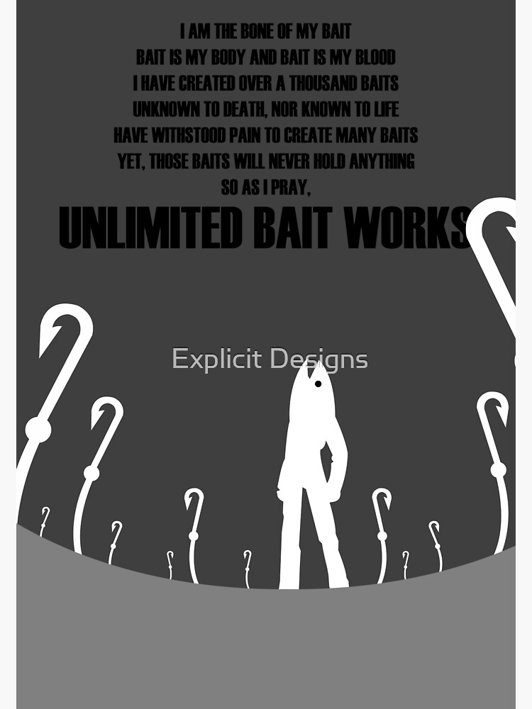 "Unlimited Bait Works" Art Print for Sale by cybervengeance Redbubble