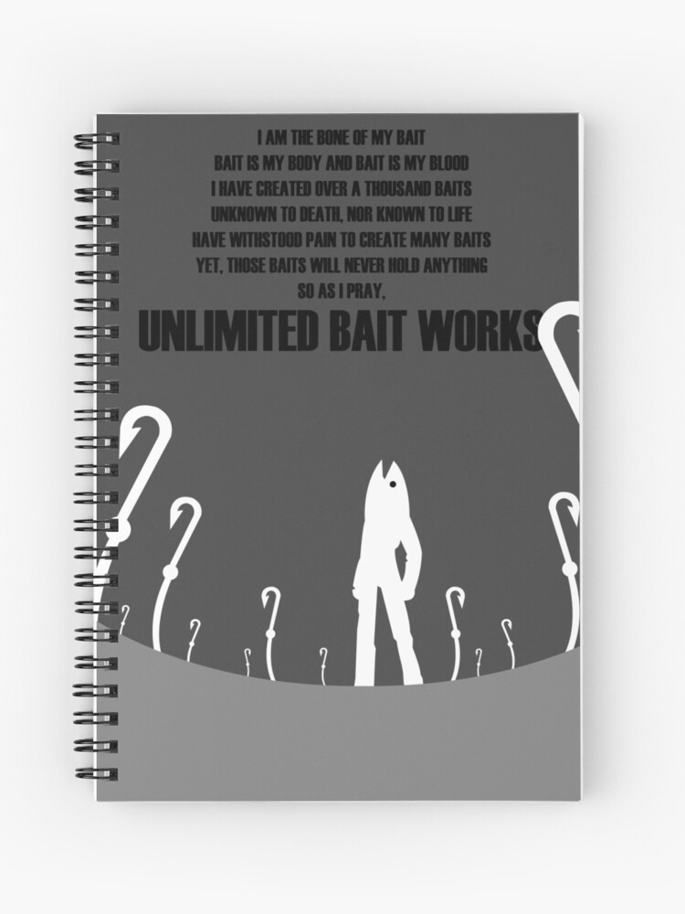 Unlimited Bait Works Spiral Notebook for Sale by Explicit Designs