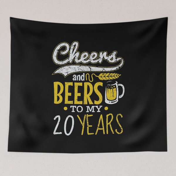 Item preview, Cheers and Beers 20th Birthday Gift Idea designed and sold by haselshirt.
