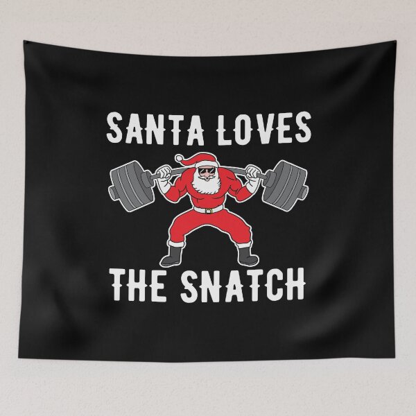 Item preview, Merry Fitmas Christmas Xmas Santa Snatch Fitness Holiday Gift designed and sold by haselshirt.