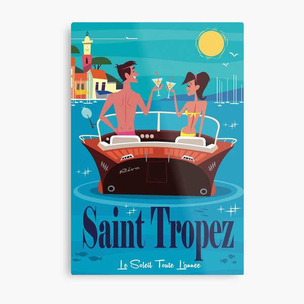 St Tropez Poster Metal Print