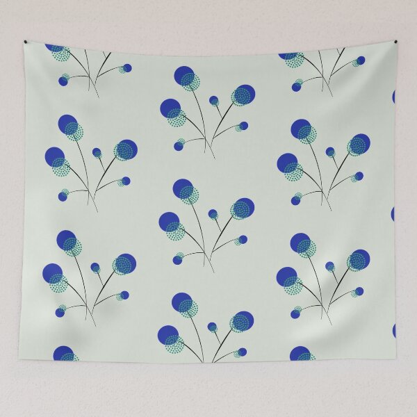 Aperçu de l'œuvre Fleurs en filigrane bleu créée et vendue par Blumchen.