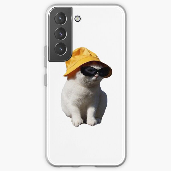bucket hat cat Samsung Galaxy Soft Case