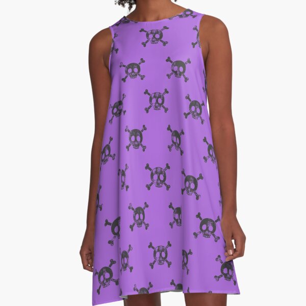 Item preview, Skull and cross bones - purple designed and sold by littlearrow.