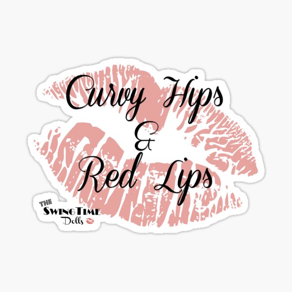 Curvy Hips & Red Lips Sticker