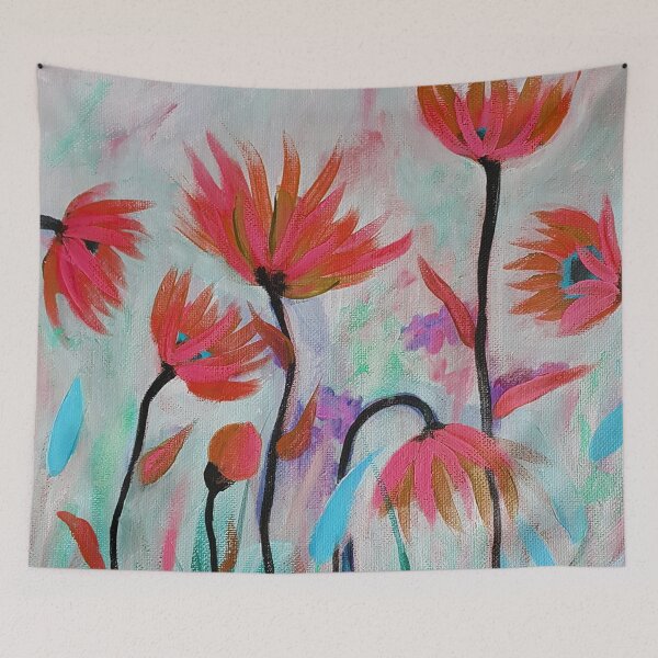 Item preview, Peachy Pink Floral Abstract designed and sold by Ruth Palmer.