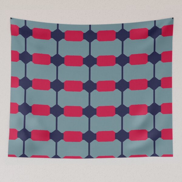 Item preview, Red blue shapes pattern designed and sold by lalylaura.