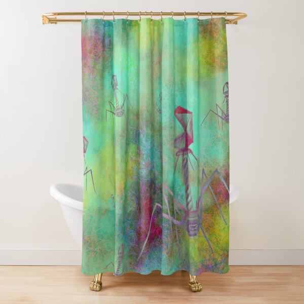 Bacteriophage Invasion Shower Curtain