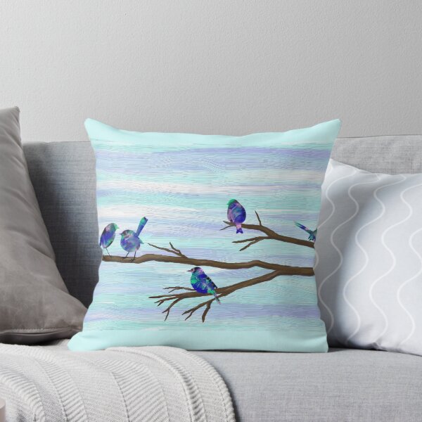 Item preview, Painted Bluebirds on a Branch designed and sold by BelovedEarth.