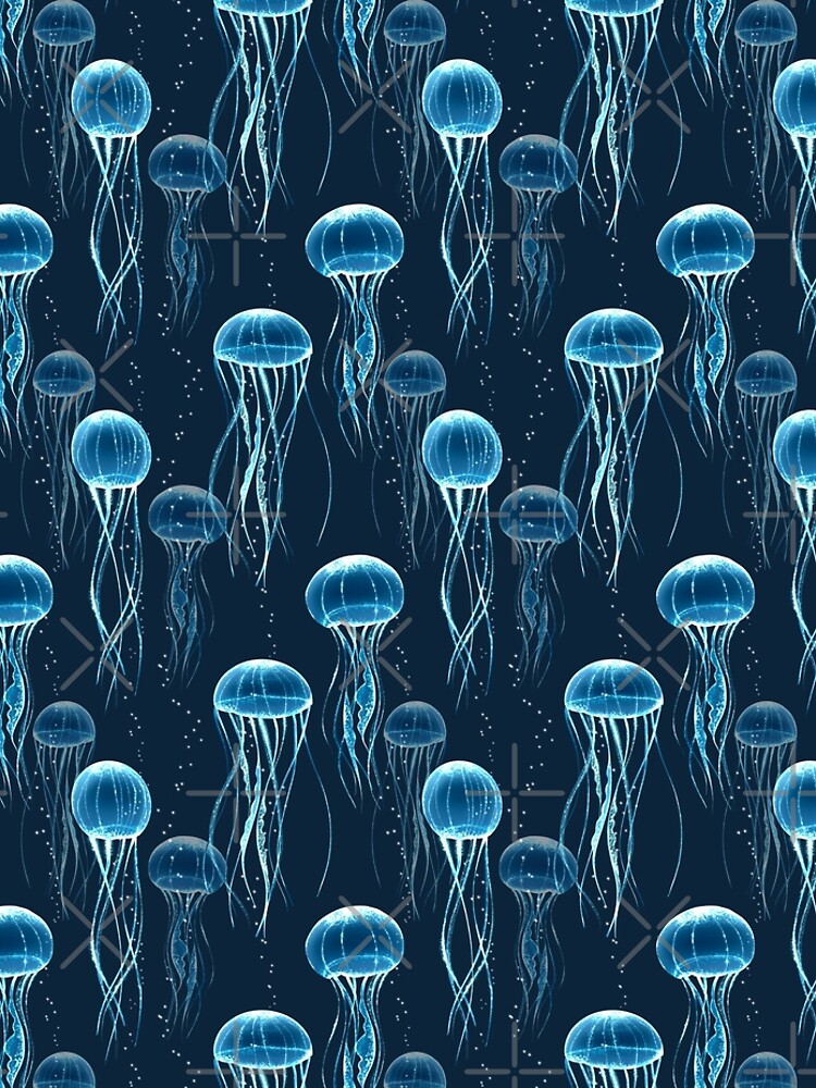 Thumbnail 5 of 5, Leggings, Glowing jellyfish designed and sold by Gribanessa.