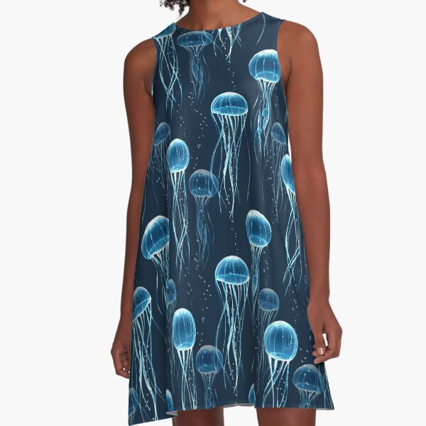 Glowing jellyfish A-Line Dress