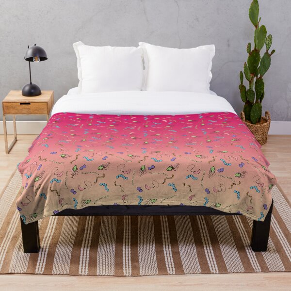 Sunset ombre bacteria Throw Blanket