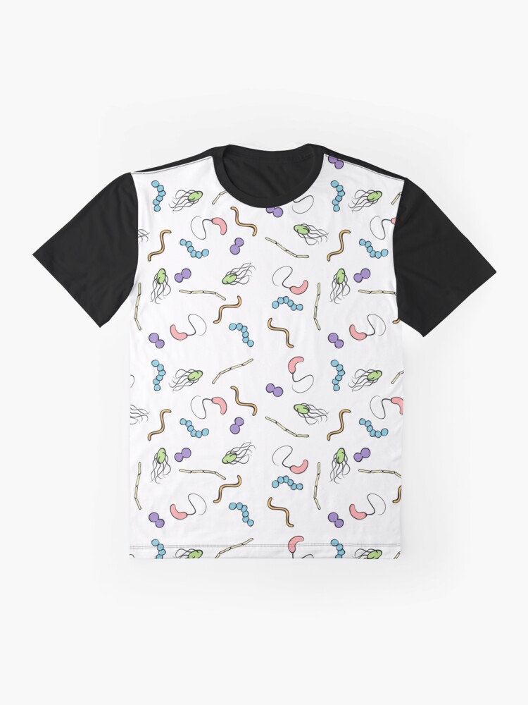 Alternate view of Pastel Rainbow Bacteria Graphic T-Shirt