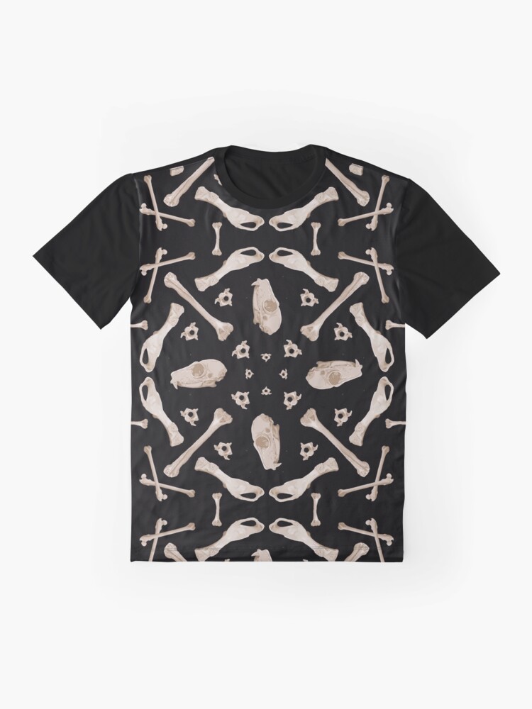 Alternate view of Ruffed Lemur bones Graphic T-Shirt