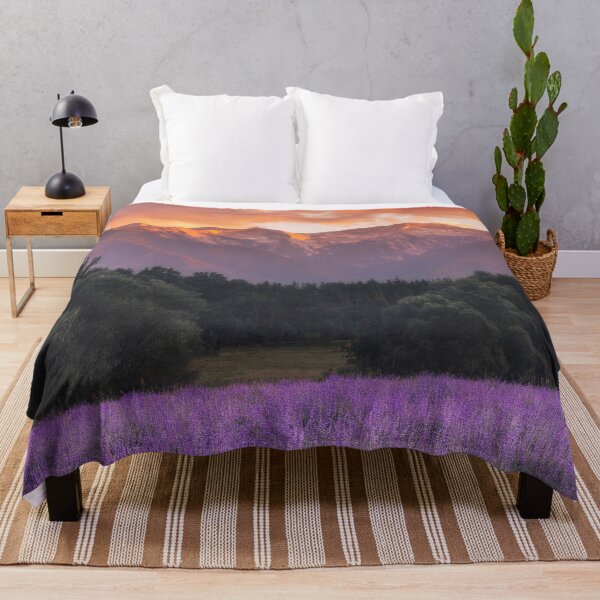 Item preview, Lavender landscape, mountain sunset designed and sold by LukeKanelov.