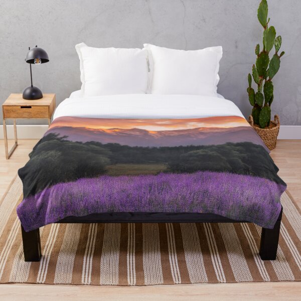 Item preview, Lavender landscape, mountain sunset designed and sold by LukeKanelov.