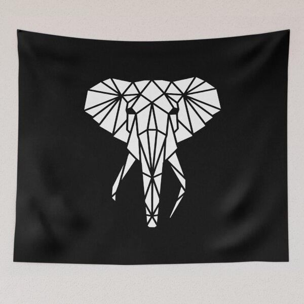 Item preview, Geometric elephant of white planes designed and sold by BiZepsM0.