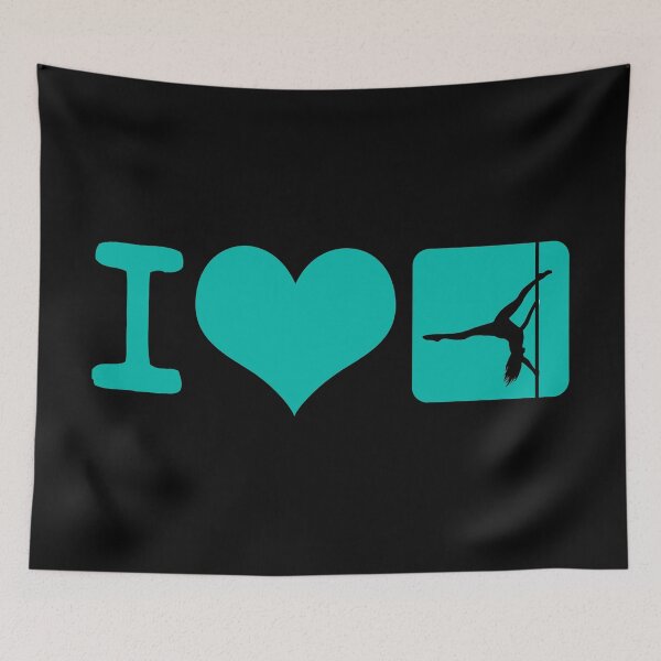 Item preview, I Love Pole Dancing Dancer Fitness Green Gift Idea designed and sold by haselshirt.