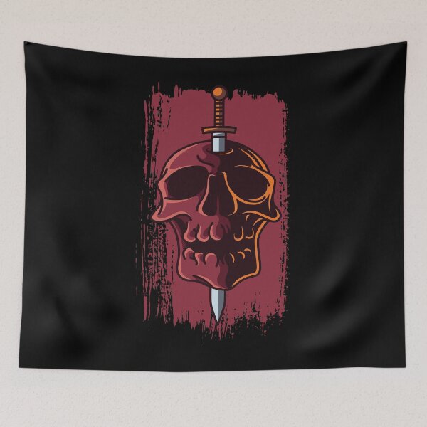 Item preview, Skull with dagger designed and sold by tonstan.