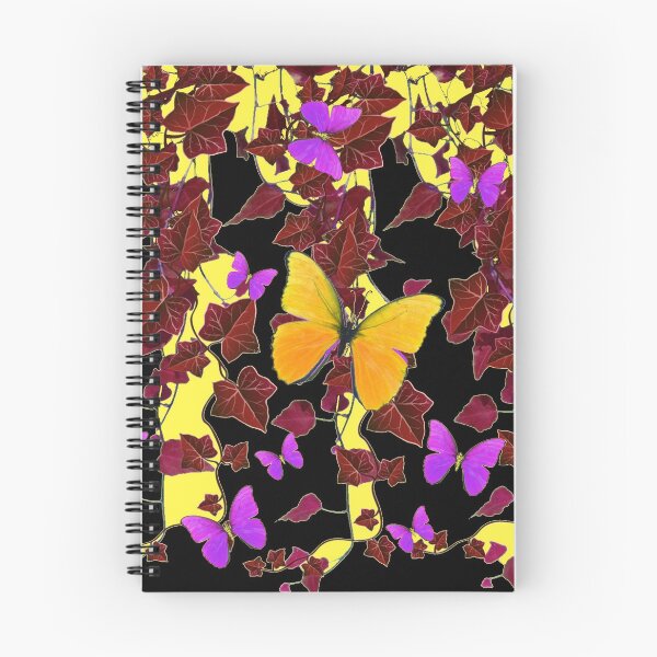Item preview, BLACK ART & LILAC BUTTERFLIES IVY PATTERNS designed and sold by sharlesart.
