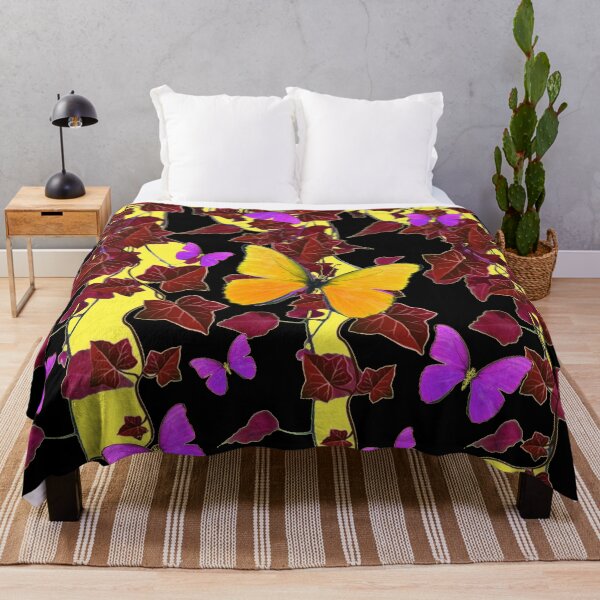 Item preview, BLACK ART & LILAC BUTTERFLIES IVY PATTERNS designed and sold by sharlesart.