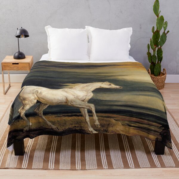 Item preview, MARENGO White Horse And Crow At Sunset designed and sold by BulganLumini.