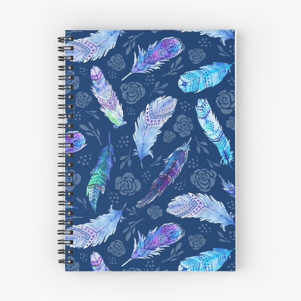 Item preview, Purple Watercolor Floral Feathers designed and sold by oppositedge.