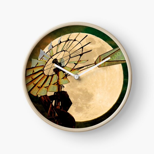 Item preview, Rustic Night Windmill Moon Country Art Farmhouse Art Digital Download A544 designed and sold by byNicol.
