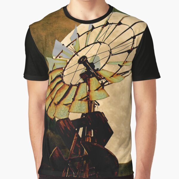 Item preview, Rustic Night Windmill Moon Country Art Farmhouse Art Digital Download A544 designed and sold by byNicol.