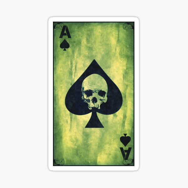 Item preview, Skull Green Ace of Spades Moral Airsoft coleccionable - Diseño de carga de Airsoft designed and sold by AirsoftBD.