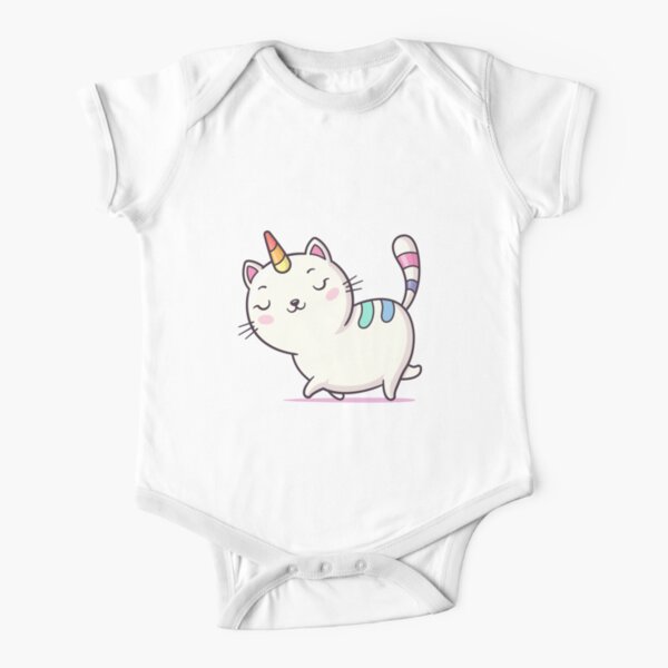Cat Unicorn Short Sleeve Baby One-Piece