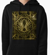 Art Deco Wings-Gold Pullover Hoodie