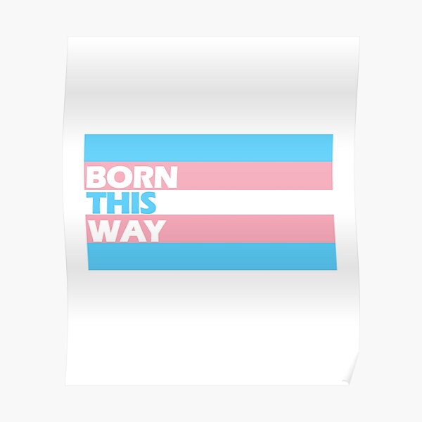 Born This Way Transsexual Pride Flag Poster For Sale By Pollyscracker Redbubble 9925