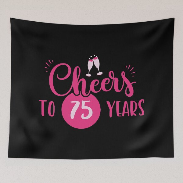 Item preview, 75th Birthday Cheers Chic Pink Gift Idea designed and sold by haselshirt.